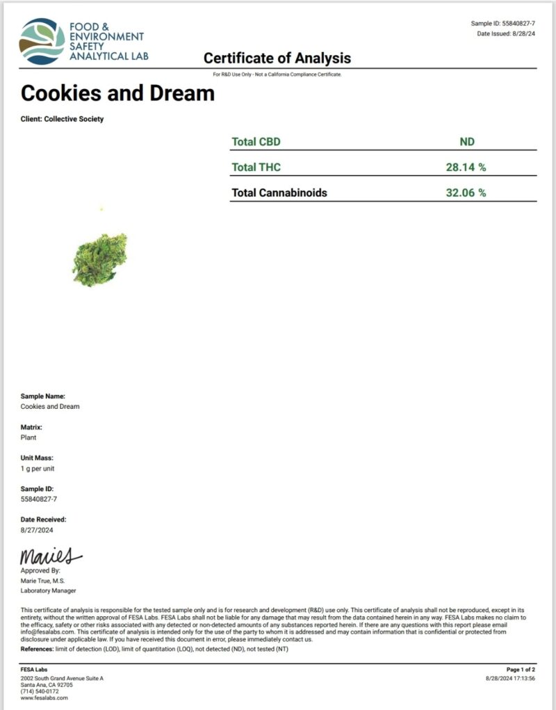 Cookies and Dream THCA Flower (Hybrid) Exotic - Image 2